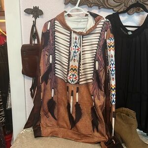👗 # 149. Indigenous Print Hoodie